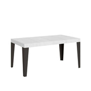 Tavolo allungabile 90x140/244 cm Flame Premium telaio Antracite - Bianco Frassino