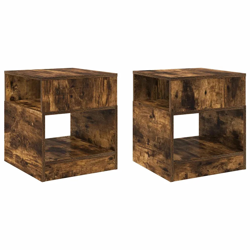 Tavolino 2 pz Rovere fumé 40,5 x 40 x 45 cm 890921