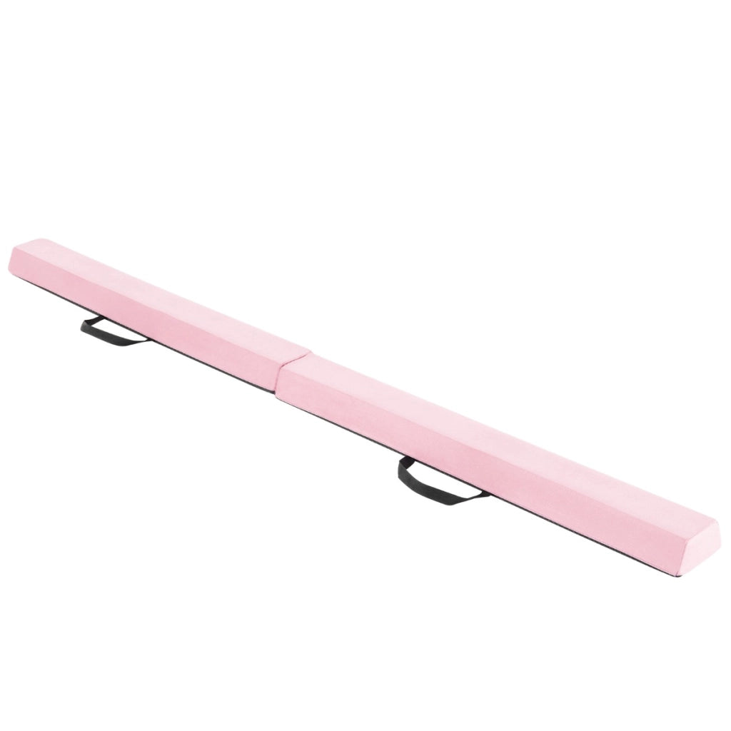 Trave di equilibrio pieghevole con copertura in suede rimovibile e fondo antiscivolo, Trave di ginnastica da 210 cm per bambini Khaki