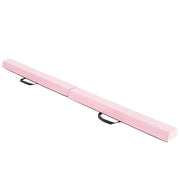 Trave di equilibrio pieghevole con copertura in suede rimovibile e fondo antiscivolo, Trave di ginnastica da 210 cm per bambini Khaki