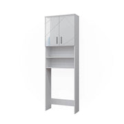 Vicco Mobiletto per lavatrice Bianco lucido 64 x 190.5 cm