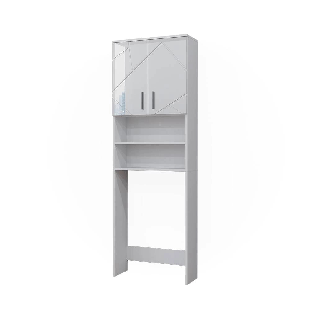 Vicco Mobiletto per lavatrice Bianco lucido 64 x 190.5 cm
