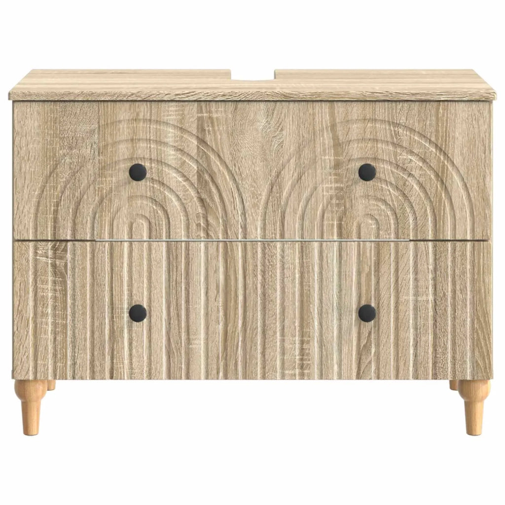 Armadio per Lavabo da Bagno ALKMAAR Rovere Sonoma 896137