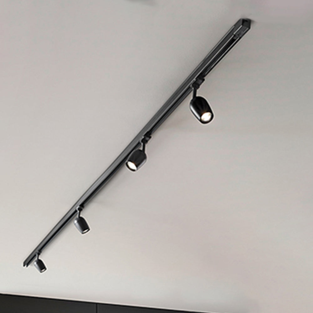 Faretto Per Binario Moderno Binario Alluminio Nero Gu10