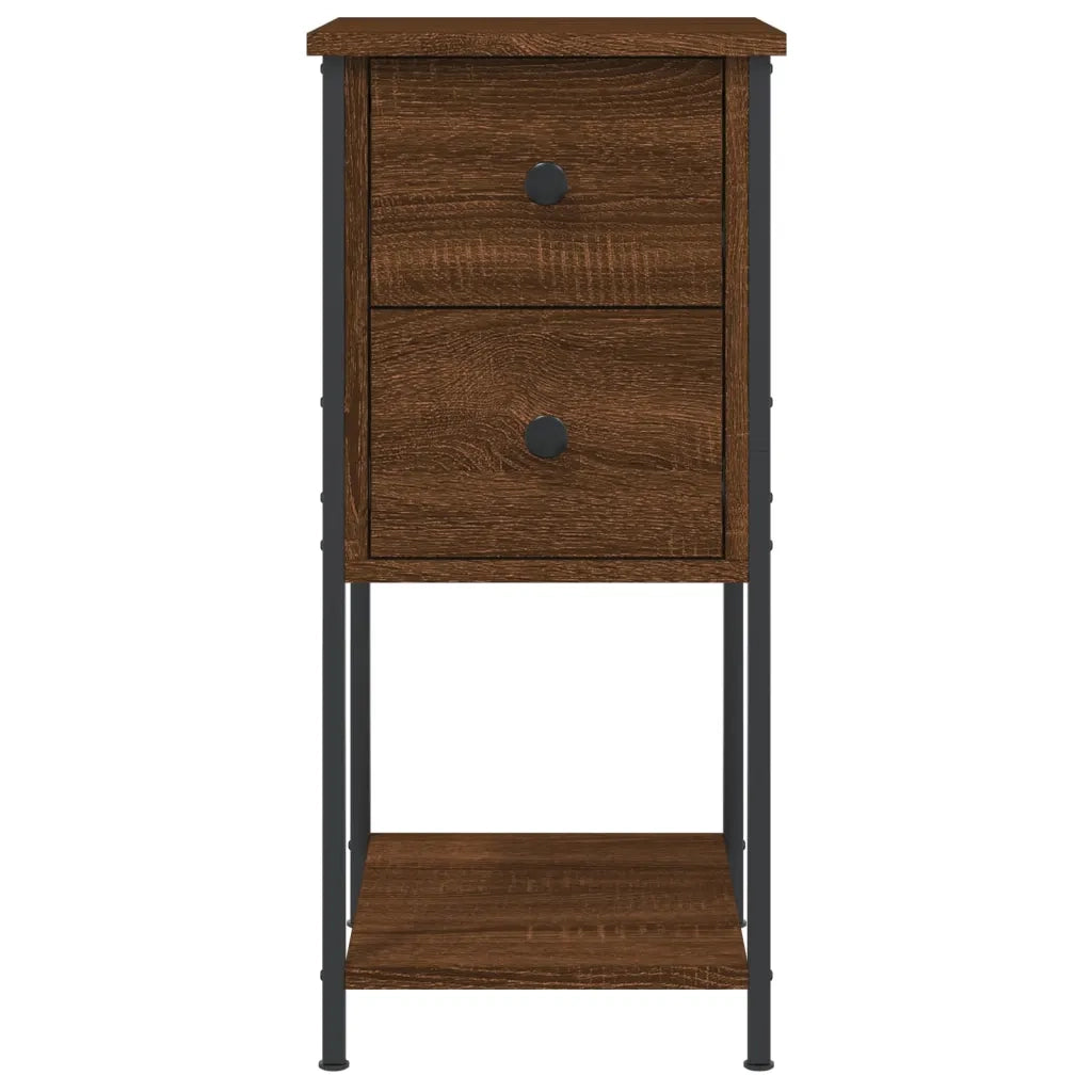 Comodini 2 pz Rovere Marrone 32x42x70 cm in Legno Multistrato 826102