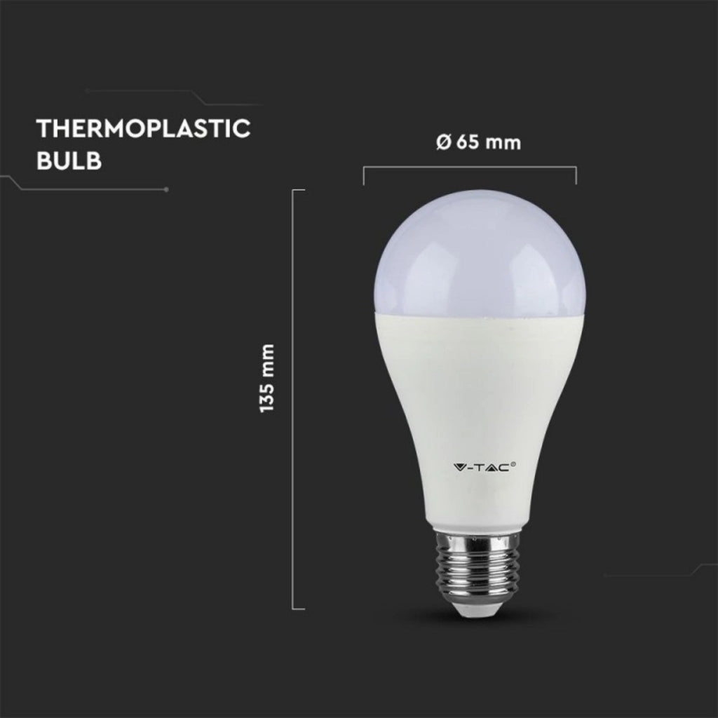 Lampada Led E27 A65 17W Bianco Caldo 3000K Bulbo Sfera Chip Samsung Garanzia 5 Anni SKU-162