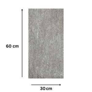 Piastrella gres porcellanato rettificata quarz antracite r10 30x60 cm *** misura 32,40 m2, confezione 1