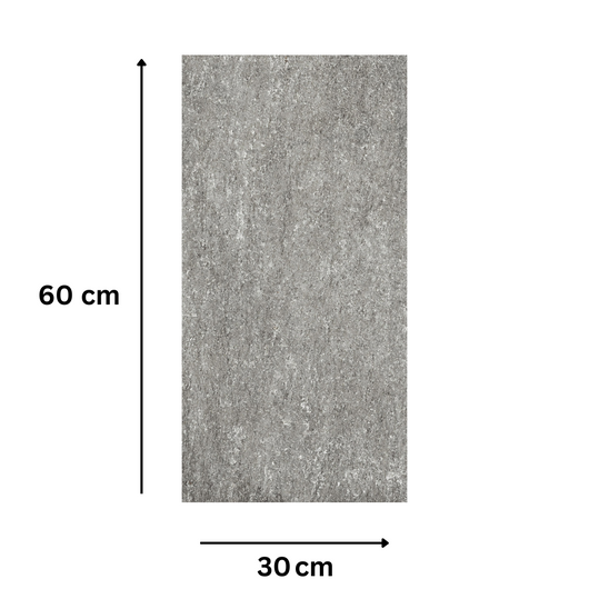 Piastrella gres porcellanato rettificata quarz antracite r10 30x60 cm *** misura 16,20 m2, confezione 1