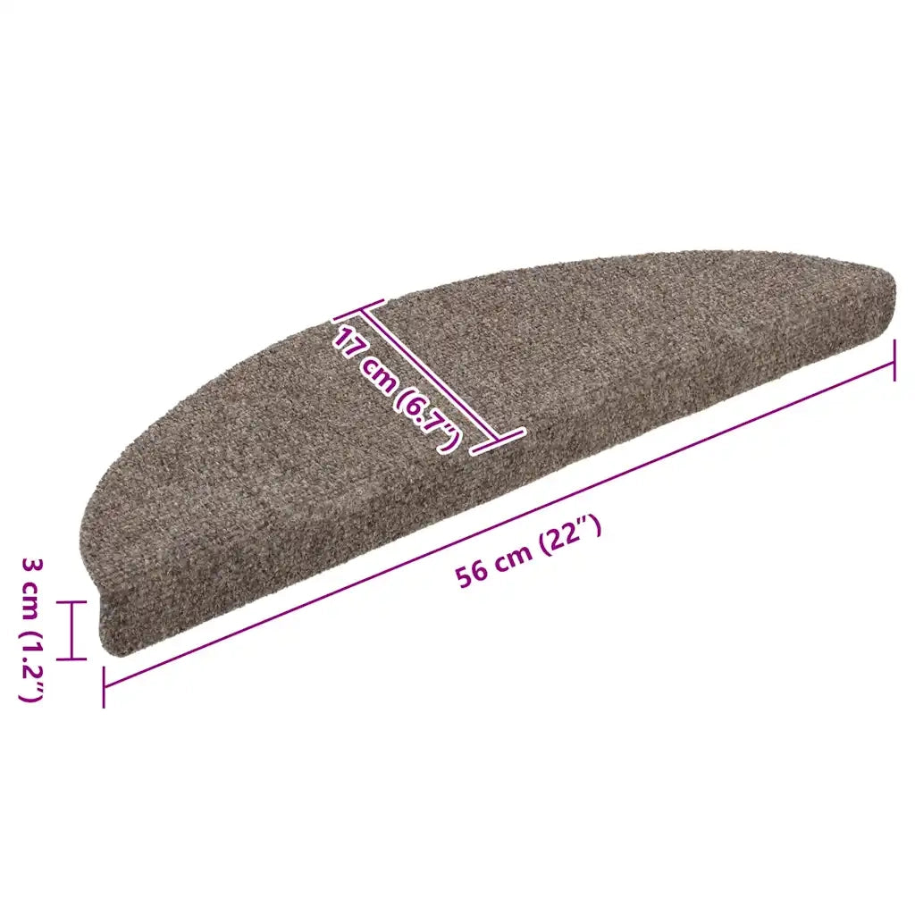 Tappetini Autoadesivi per Scale 20 pz Beige 56x17x3 cm