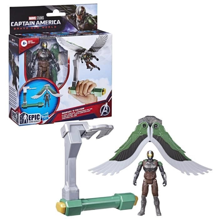 Marvel Epic Hero Series Captain America: Brave New World Falcon Flight Control Figure, dai 4 anni in su