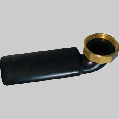 CODOLO CURVO A SALDARE IN PEHD CON GHIERA OTTONE 11/2 x40 - 1 pezzi - Idroweb