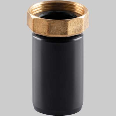 CODOLO DRITTO A SALDARE IN PEHD CON GHIERA OTTONE  11/2 x 40 - 1 pezzi - Idroweb