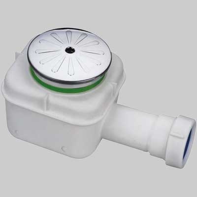 PILETTA SIFONATA PER PIATTO DOCCIA CON FORO DM.60 PIATTELLO CROMO DM.80 11/2-40 - 1 pezzi - Idroweb