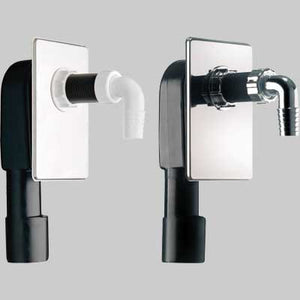 SIFONE A INCASSO PER LAVATRICE ISPEZIONABILE 1 X Ø40/50  Piastra in ABS Bianca - 1 pezzi - Idroweb