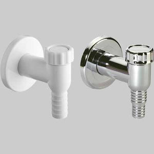 VALVOLA ESTERNA ORIENTABILE PER ATTACCO LAVATRICE O LAVASTOVIGLIE Bianco Ø32 mm - 1 pezzi - Idroweb