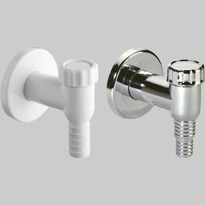 VALVOLA ESTERNA ORIENTABILE PER ATTACCO LAVATRICE O LAVASTOVIGLIE Cromato Ø32 mm - 1 pezzi - Idroweb