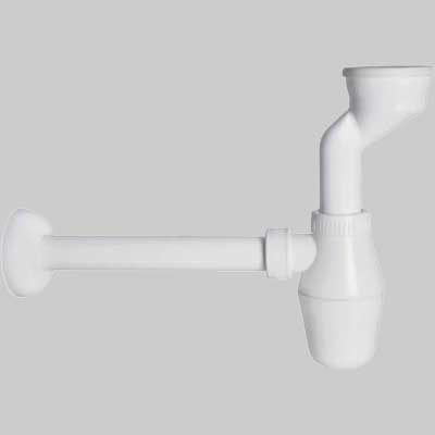 SIFONE A BOTTIGLIA BIANCO PER ORINATOIO  49/54 x Usc. 32/40 mm - 1 pezzi - Idroweb