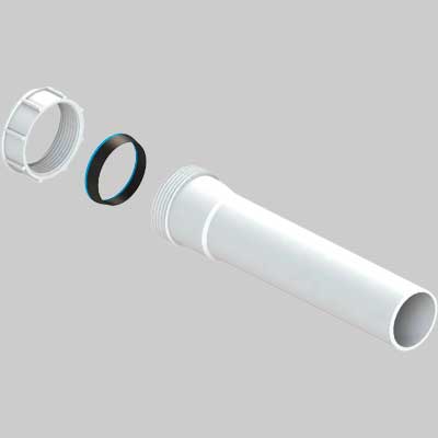 PROLUNGA UNIVERSALE CON GHIERA E GUARNIZIONE 11/4 x Ø32 - H.200 mm - 1 pezzi - Idroweb