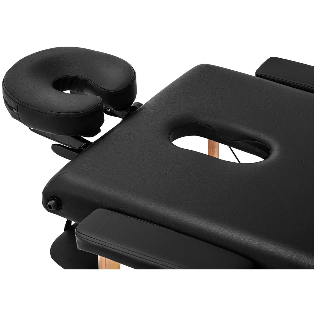 Lettino da massaggio pieghevole 2 sezioni 185 x 70 x 62 x 86 cm 220 kg legno di faggio nero 14_0009992