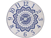 OROLOGIO MURO MANDALA BLU- - ø cm.30 - 1 pezzi XTRA