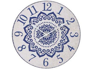 OROLOGIO MURO MANDALA BLU- - ø cm.30 - 1 pezzi XTRA