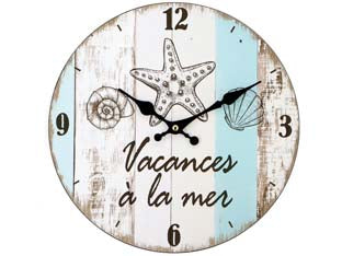 OROLOGIO MURO VACANCES A LA MER- - ø cm.30 - 1 pezzi XTRA