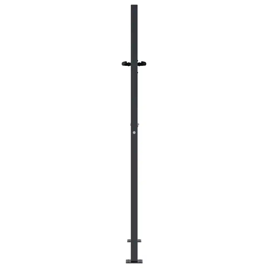 Cancello da giardino-Porta da giardino antracite 105x155 cm acciaio design bamb¨´