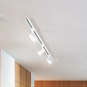 Faretto Binario Moderno Binario Alluminio Bianco Gu10