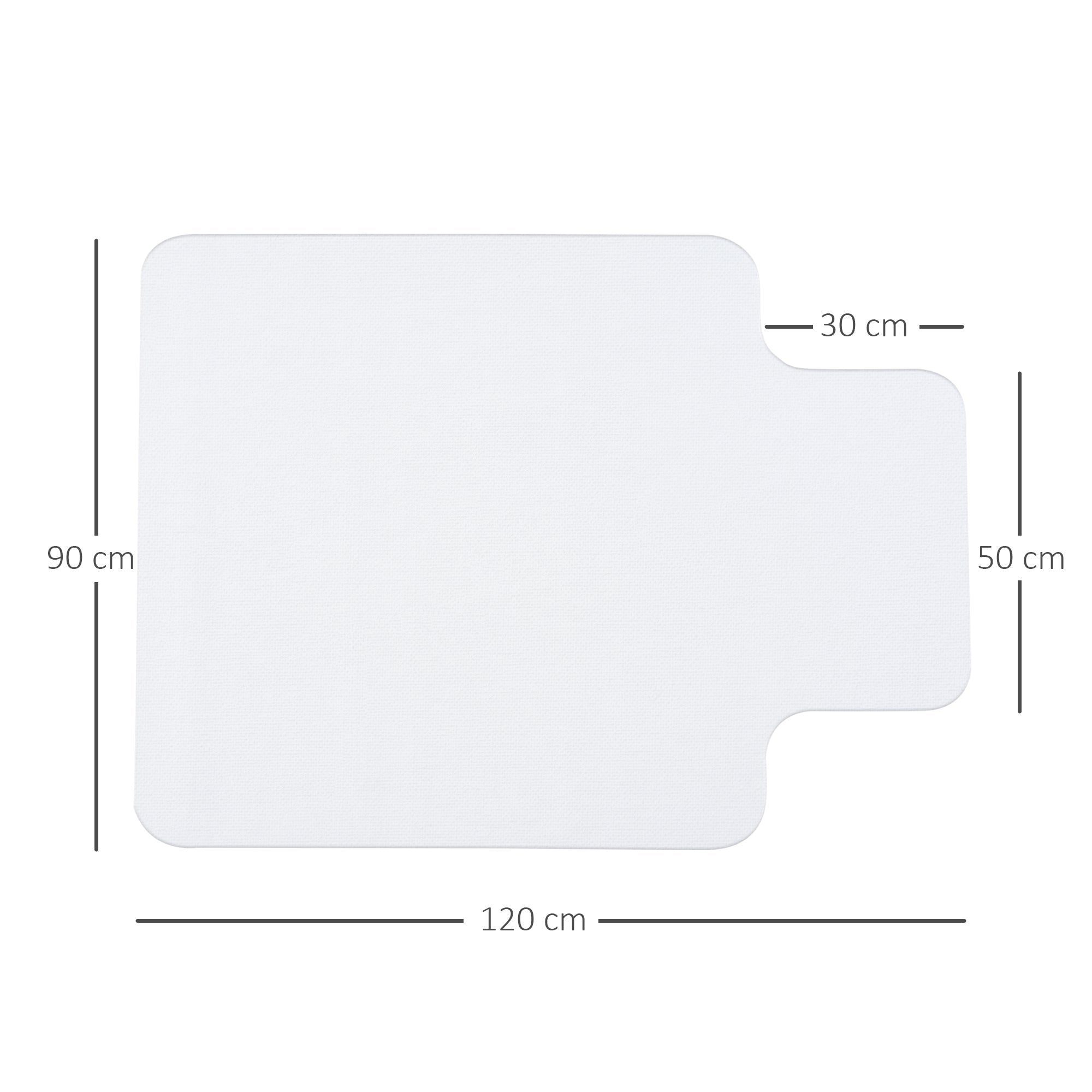 Tappetino per Sedia Ufficio Salvapavimento 90x120 cm in Plastica Trasparente