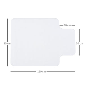 Tappetino per Sedia Ufficio Salvapavimento 90x120 cm in Plastica Trasparente