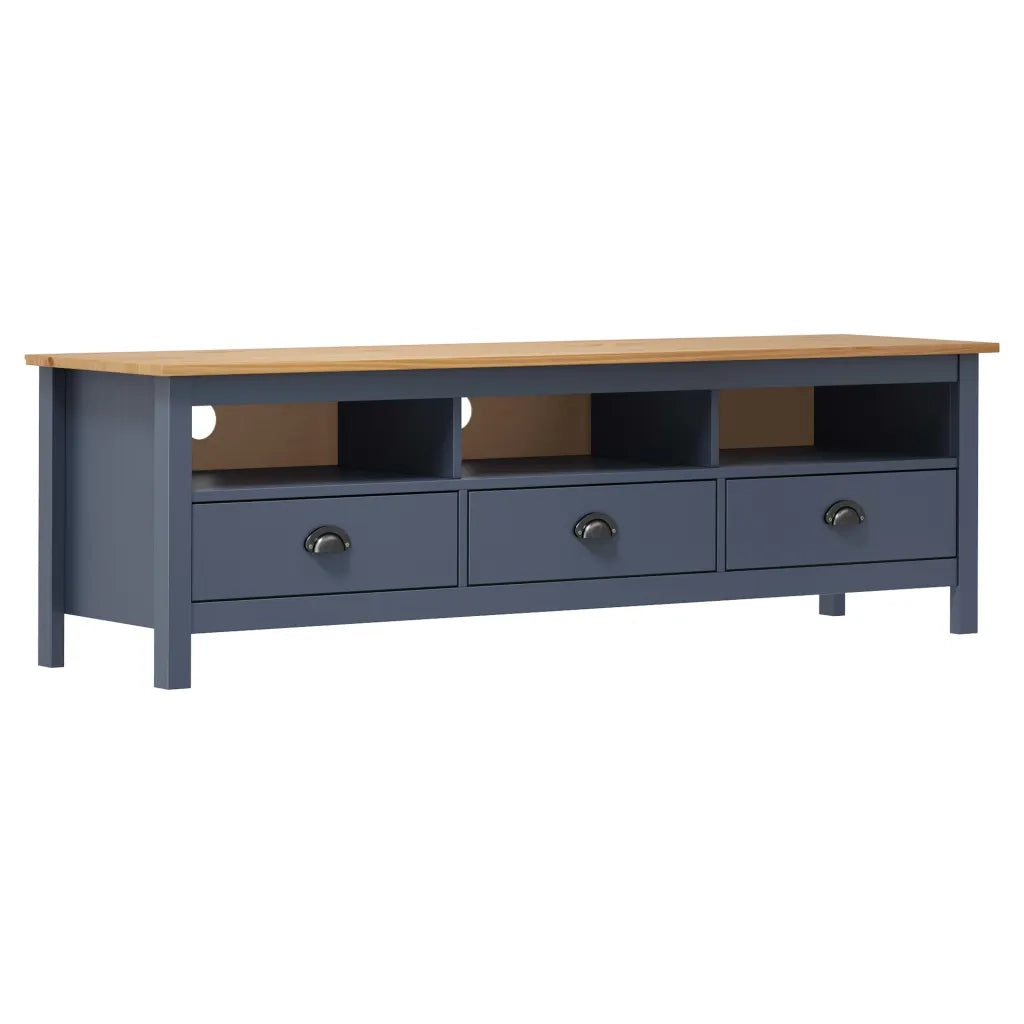 Mobile Porta TV Hill Grigio 158x40x47 cm in Legno di Pino cod mxl 13395