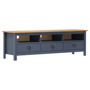 Mobile Porta TV Hill Grigio 158x40x47 cm in Legno di Pino cod mxl 13395