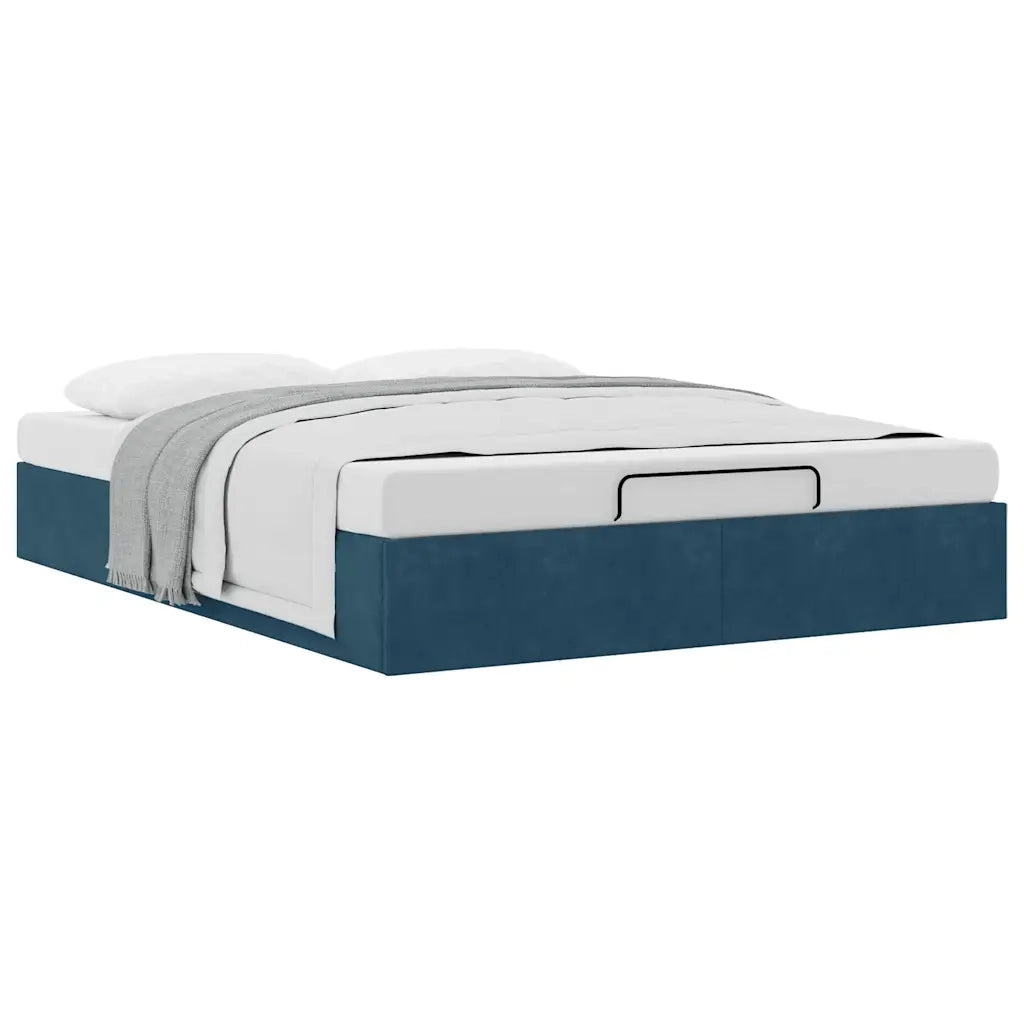 Struttura Letto Pouf senza Materasso 140x190 cm in Velluto
