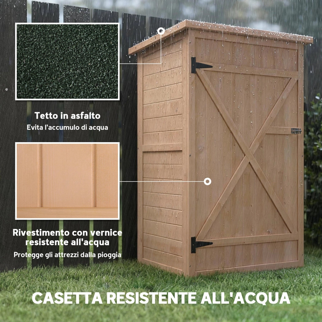 Casetta da Giardino in Legno ¨C zephmum ¨C Abete 75x56x115 cm
