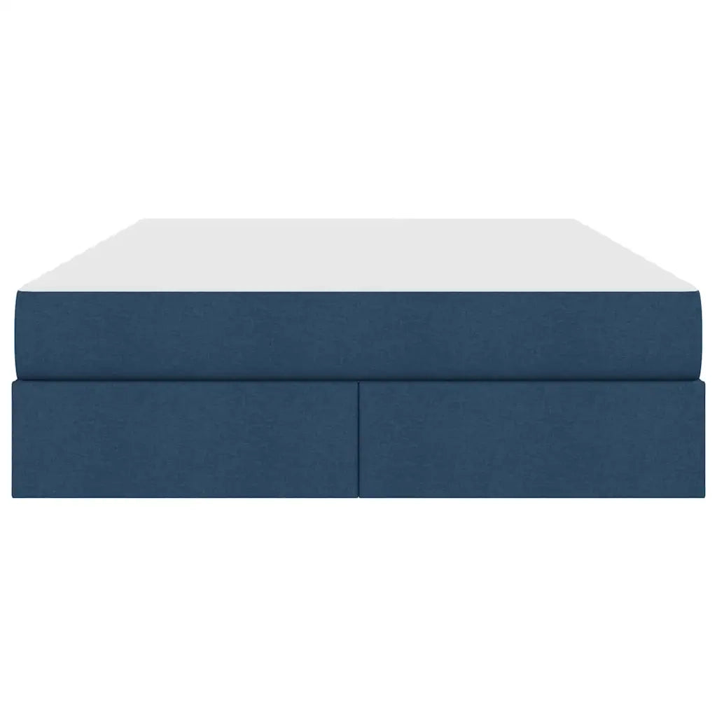 Letto con contenitore e materasso Blu 140 x 200 cm Poliestere