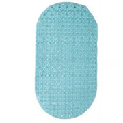 Trade Shop - Tappeto Tappetino Pvc Ovale Antiscivolo Vasca Bagno Doccia 69x36cm 79748 Azzurro -