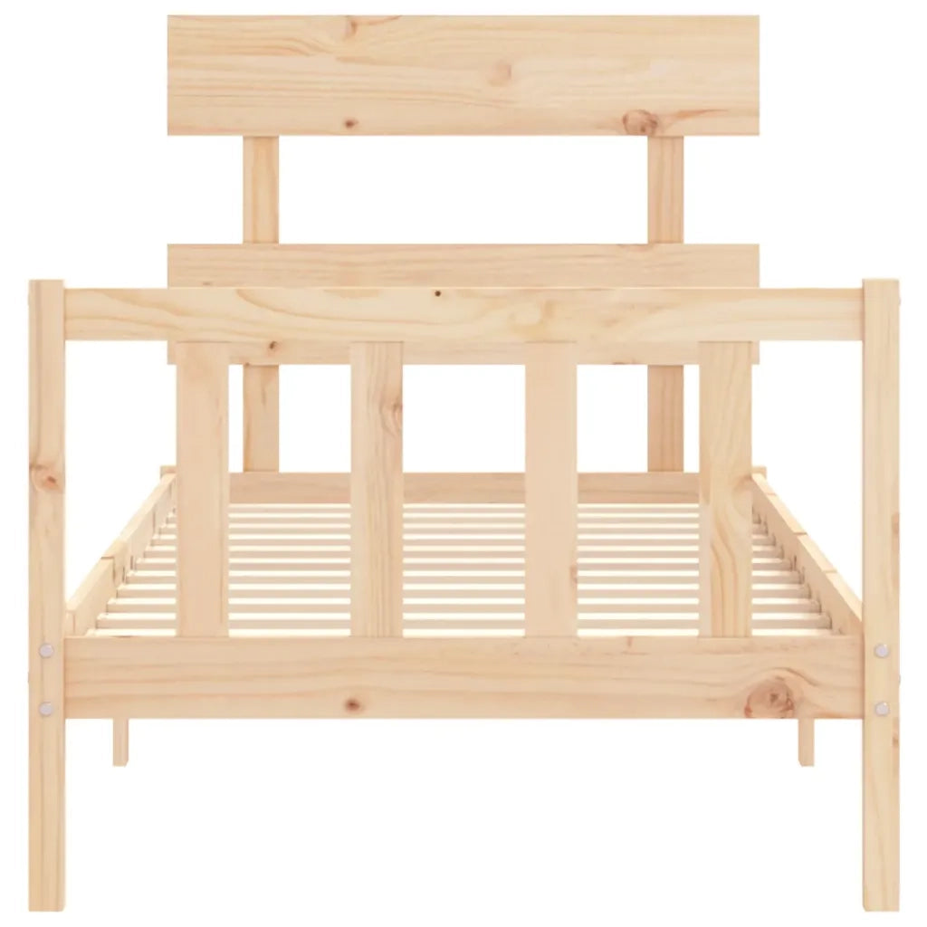 Giroletto senza Materasso-Struttura Letto 90x200 cm in Legno Massello di Pino 255440