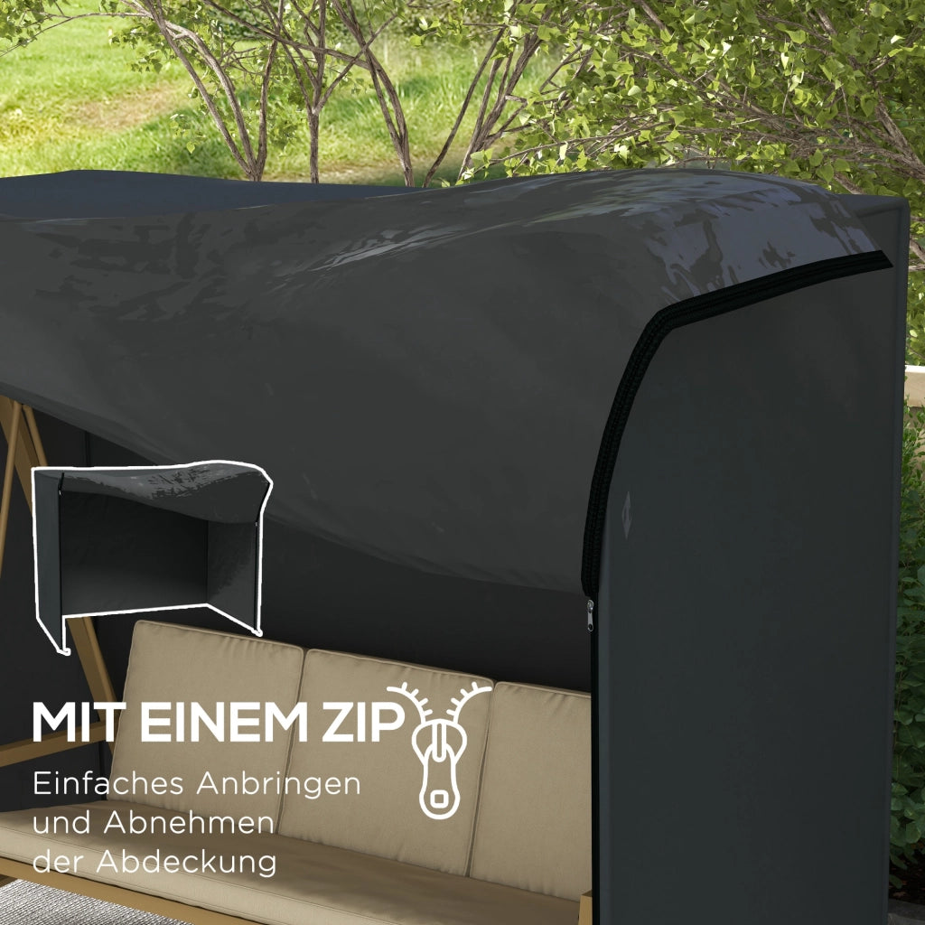 Copertura per Amaca a Dondolo ¨C zephmum ¨C Nero Polyester 220x125x172 cm