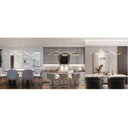 Trade Shop - Lampadario Soffitto Led Onde Intrecciate Moderno 28w Luce 3000k 6500k 4000k B56b -
