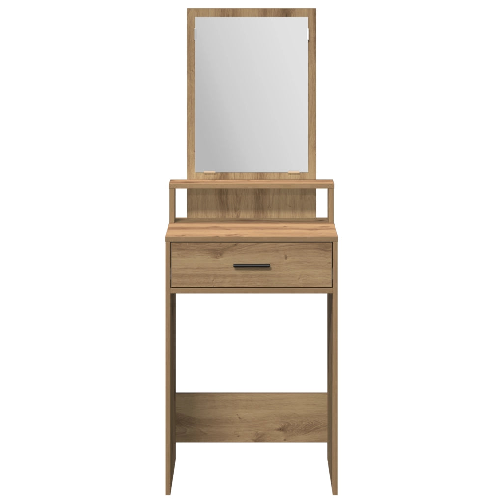 Tavolo da trucco  con cassetti in Rovere Artigianale 50x41x140 cm