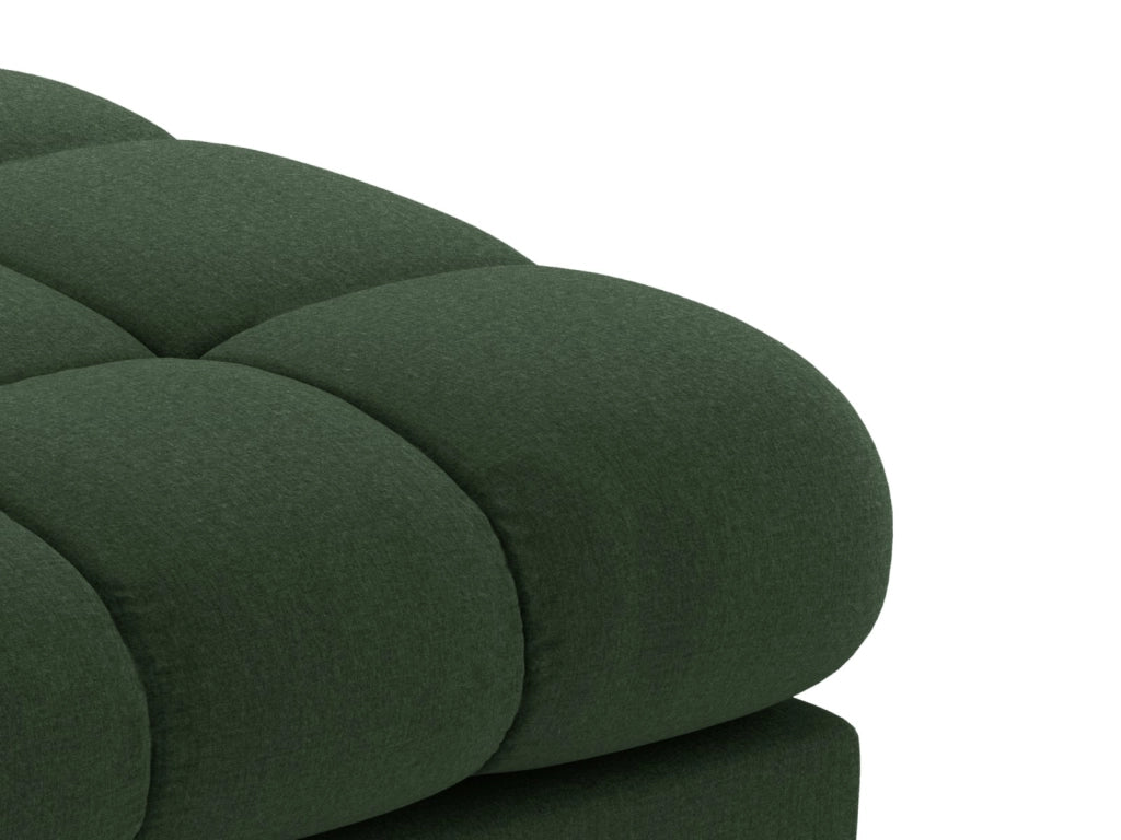 Cosmopolitan Design - Chaise longue sinistra "Bali" in tessuto strutturato verde scuro 