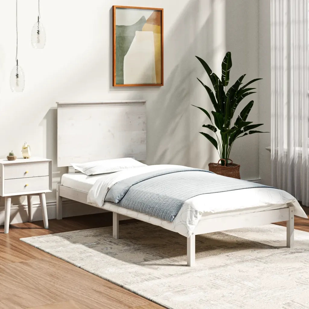Giroletto Bianco in Legno Massello 90x190 cm 3FT Single cod mxl 64031
