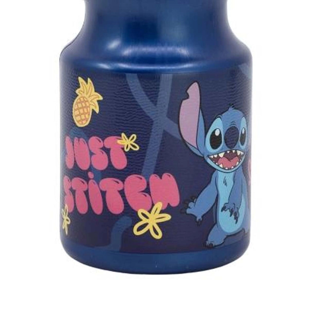 Borracca Sportiva per Bambini 400 ml Stitch con Tappo a Tirante Blu Disney
