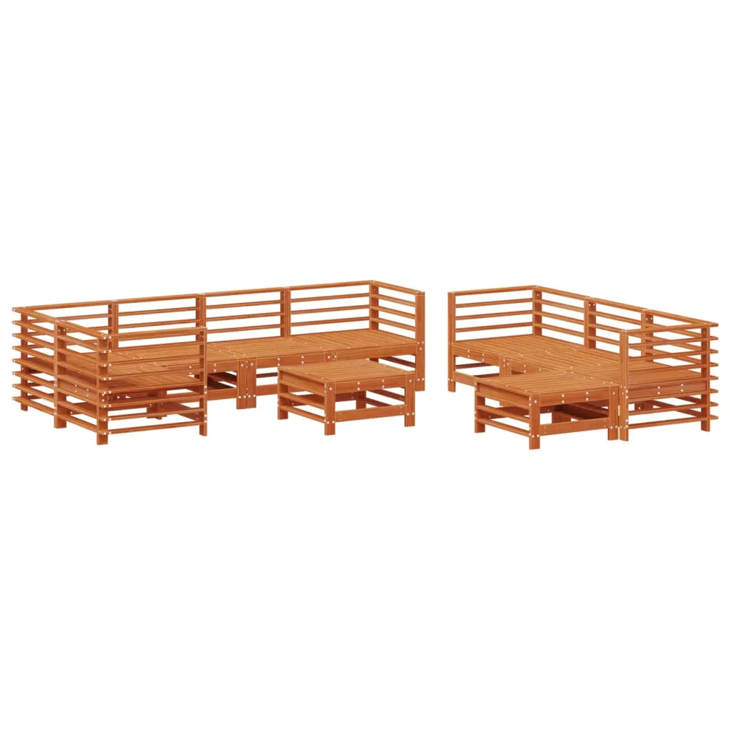 Set Lounge da Giardino 10 pcs Marrone Cerato 3418115