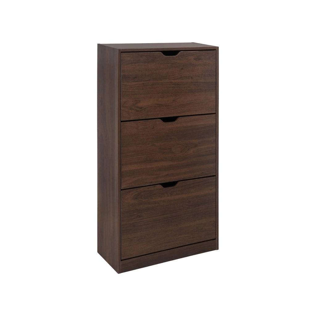 Scarpiera in legno, 3 ante, noce