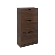 Scarpiera in legno, 3 ante, noce