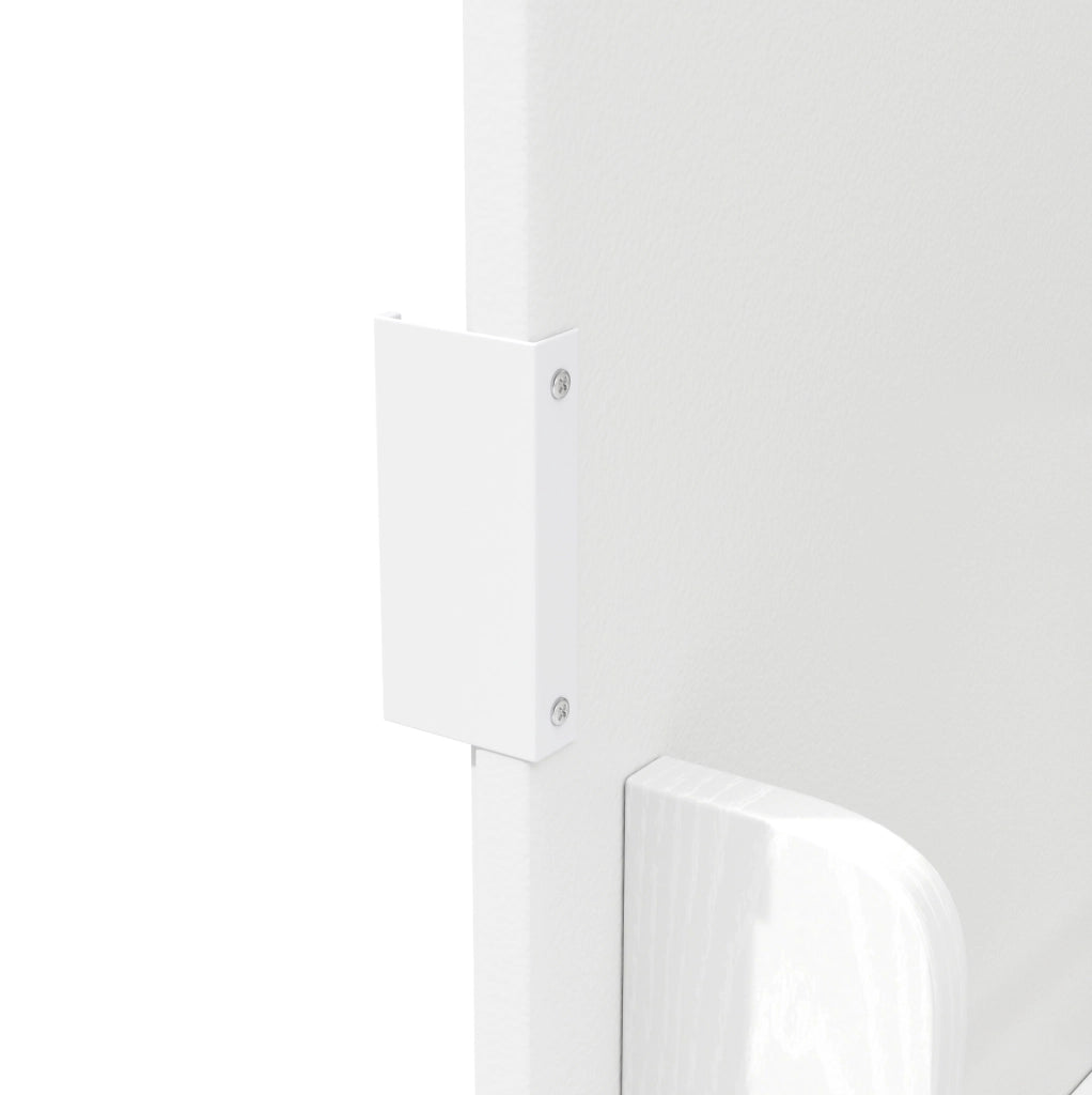 Isola da cucina 130x45(75)x92 cm con piano ribaltabile; ripiani regolabili; MDF bianco