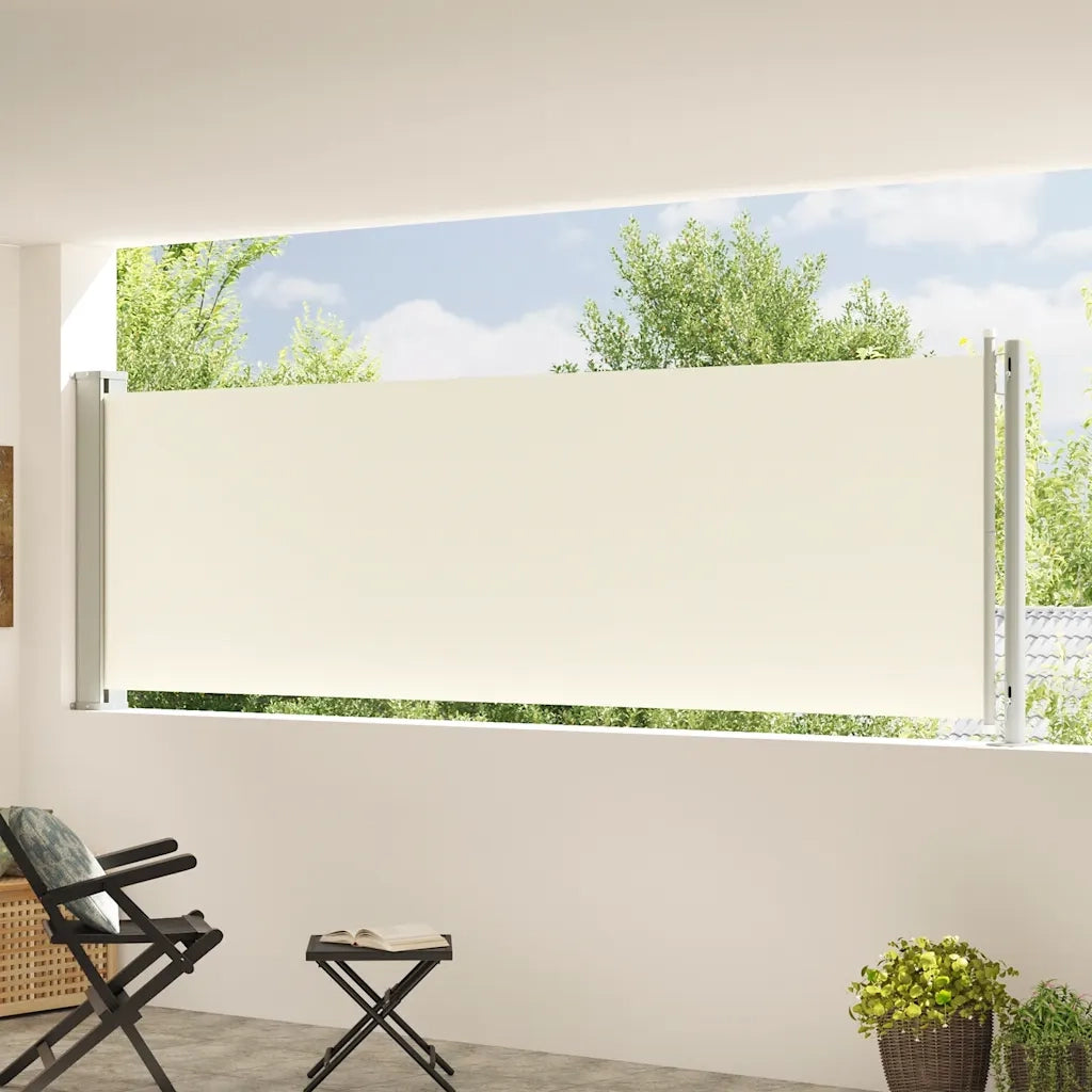 Tenda Laterale Retrattile per Patio 117x600 cm Crema 317947