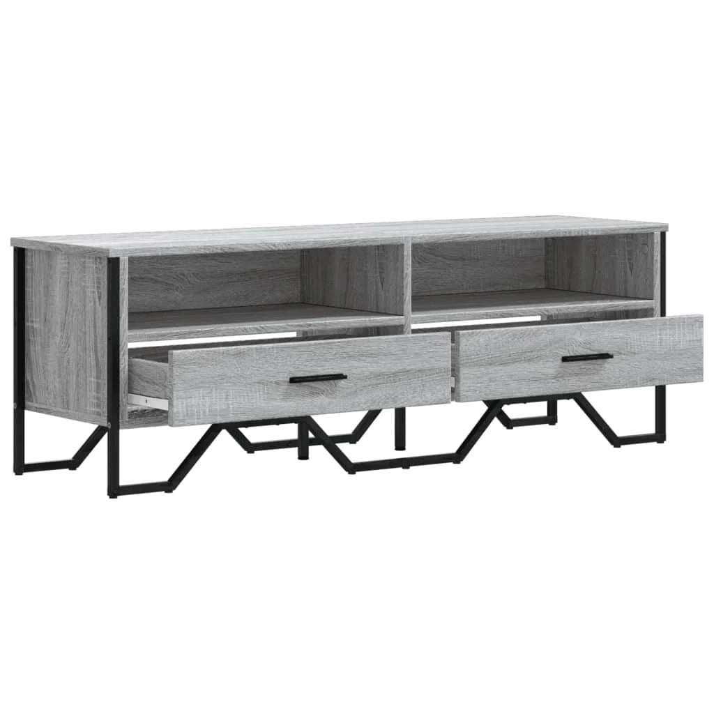 Mobile TV multimediale mensola TV credenza TV sala da pranzo soggiorno camera da letto Sonoma 122 x 34 x 41 cm legno ingegnerizzato grigio 02_0028383