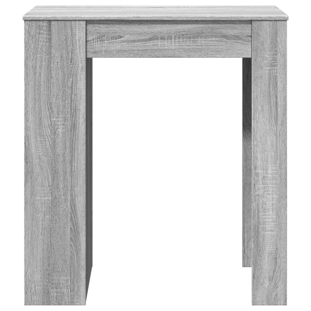 Tavolo Bar con Rastrelliera Grigio 95x47x103,5 cm Multistrato 854387